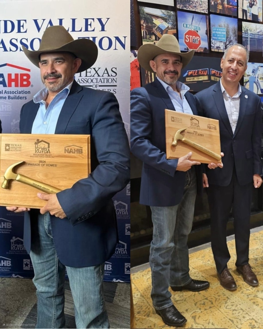 Ricardo R. Garza accepting the 2024 Parade of Homes award